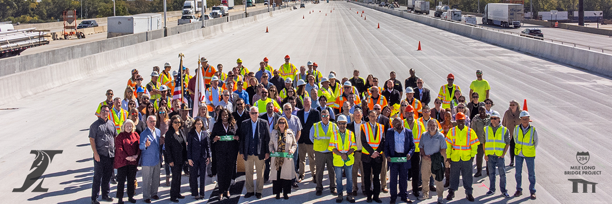 New Southbound Mile Long Bridge Scheduled to Open to Traffic Next Week on the Tri-State Tollway (I-294)