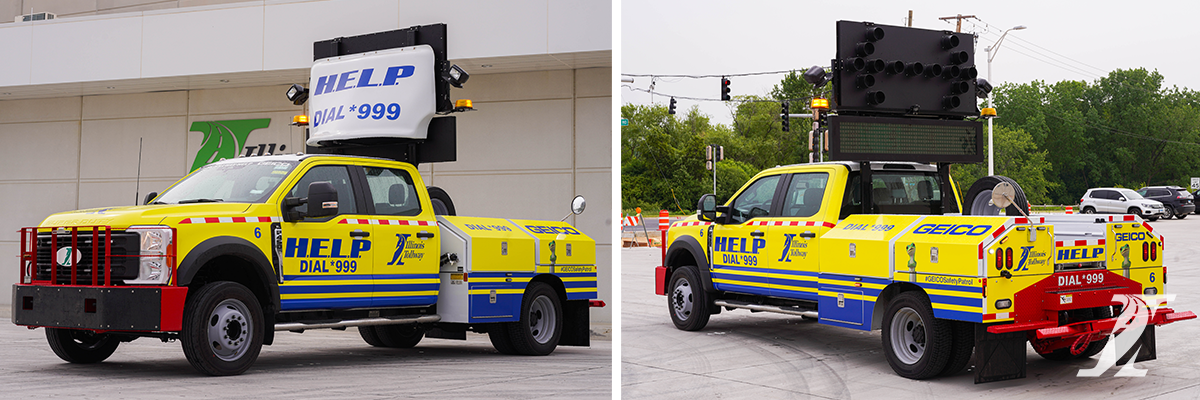 Illinois Tollway unveils new look new safety features for roadway HELP trucks during Global Road Safety Week